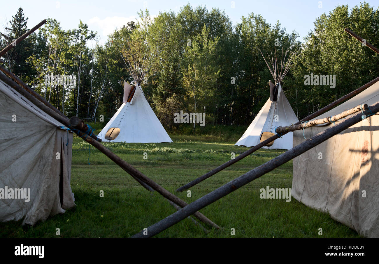 First Nation Teepee La Ronge Saskatchewan Canada Stock Photo Alamy