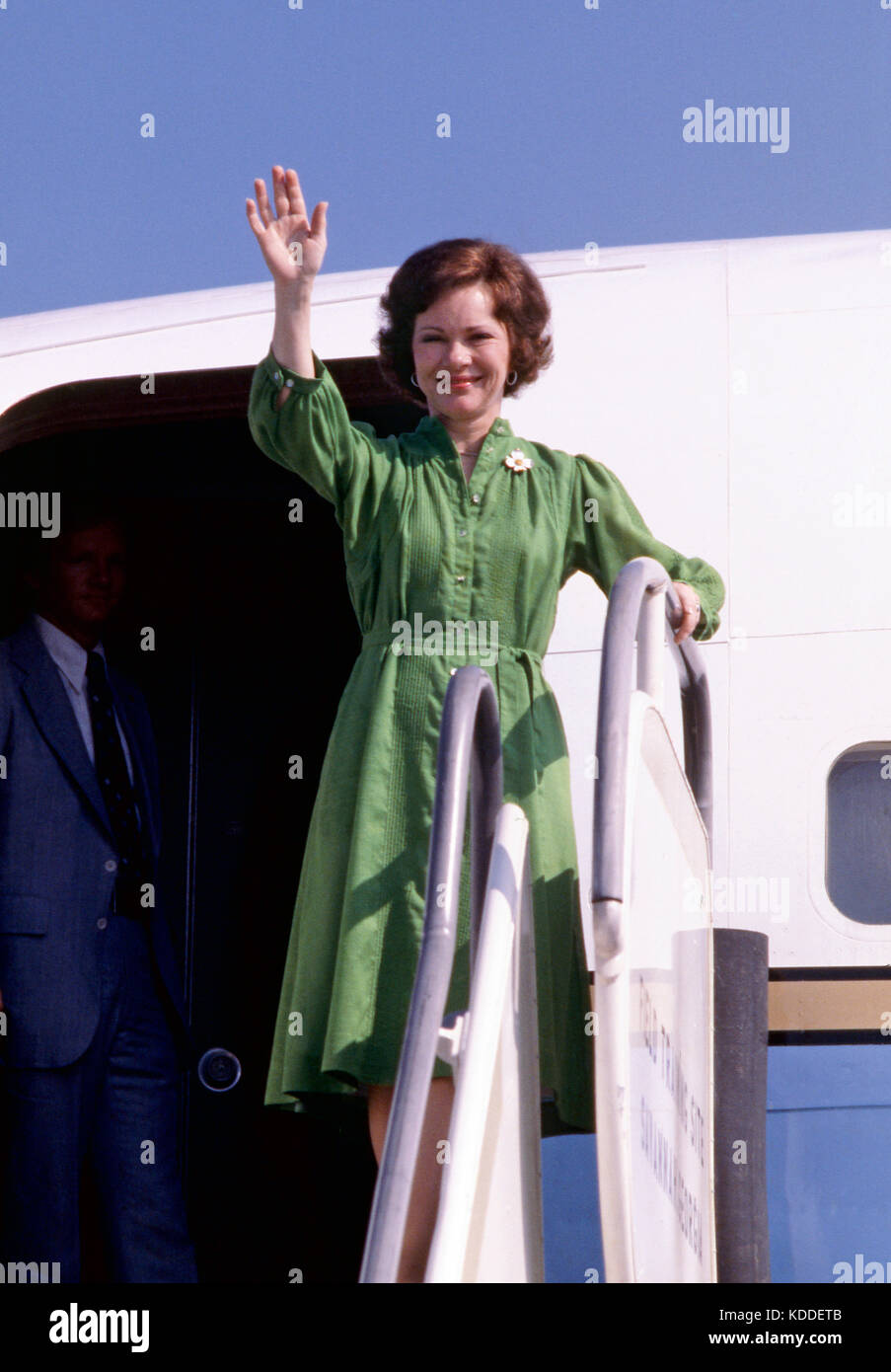 First Lady Rosalynn Carter leaving on a mission to South America - To  license this image, click on the shopping cart below Stock Photo - Alamy