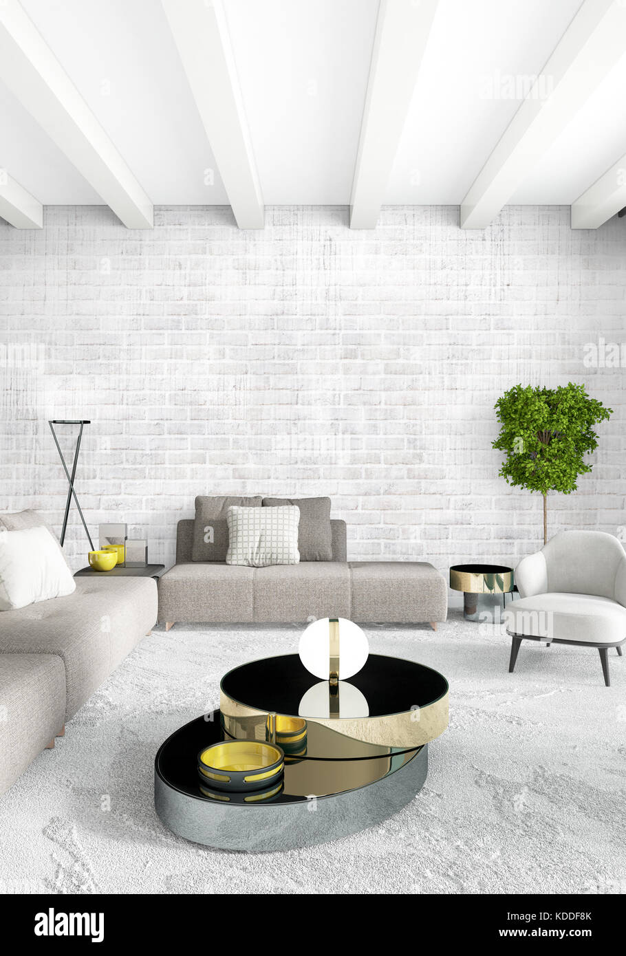 Loft Bedroom In Modern Style Interior Design With Eclectic