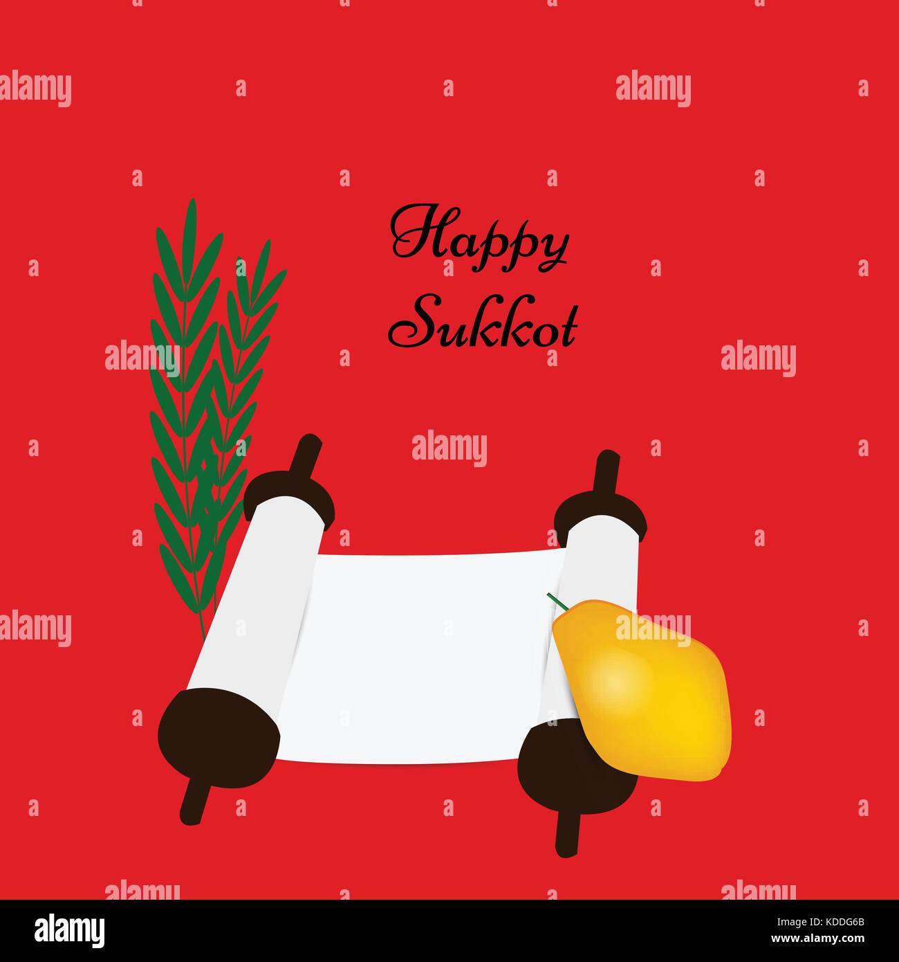 illustration of Jewish Holiday Sukkot background Stock Vector
