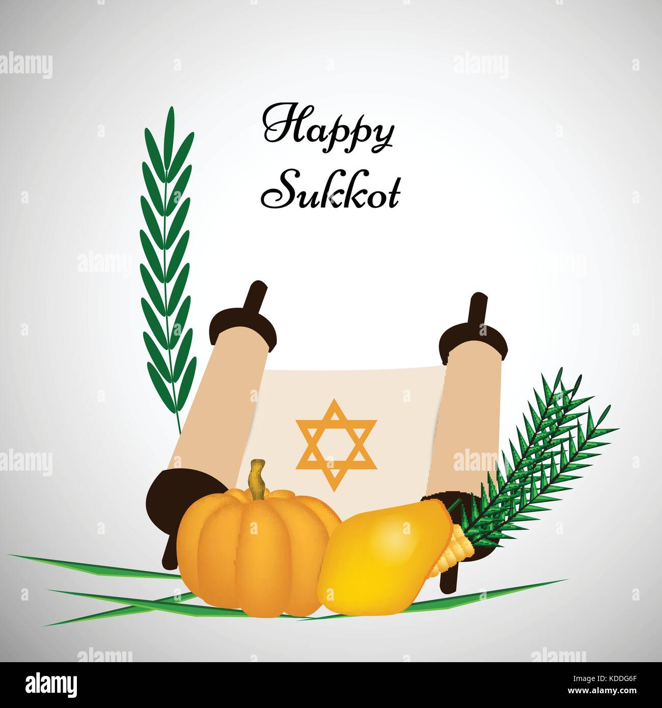 illustration of Jewish Holiday Sukkot background Stock Vector