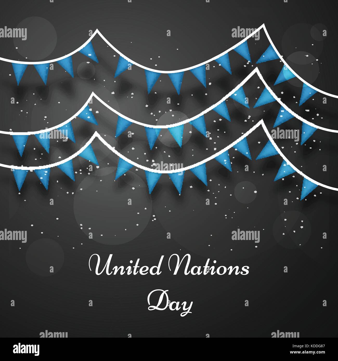 illustration of elements of United Nations Day Background Stock Vector