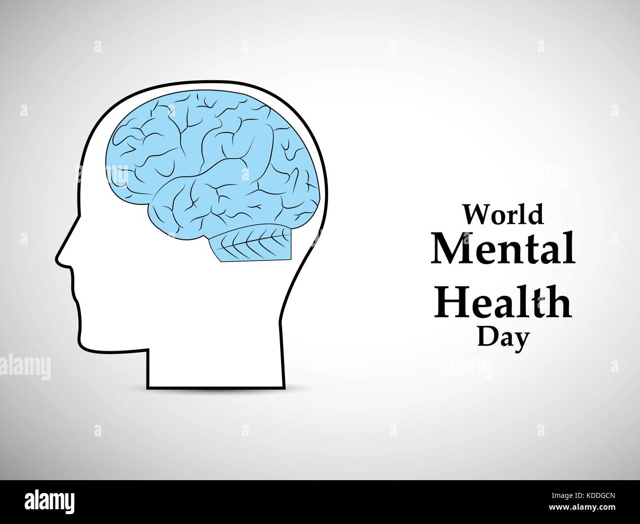 illustration of World Mental Health Day Background Stock Vector