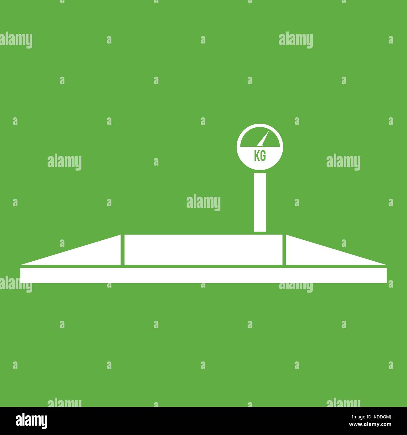 Parking scales icon green Stock Vector