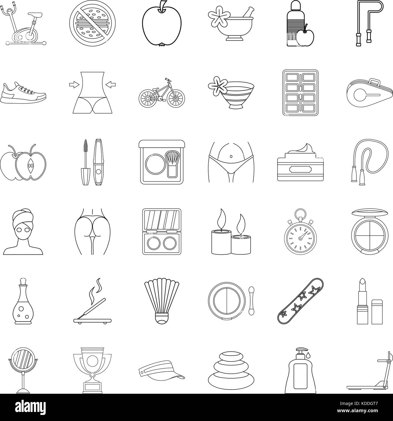 Beauty icons set, outline style Stock Vector Image & Art - Alamy
