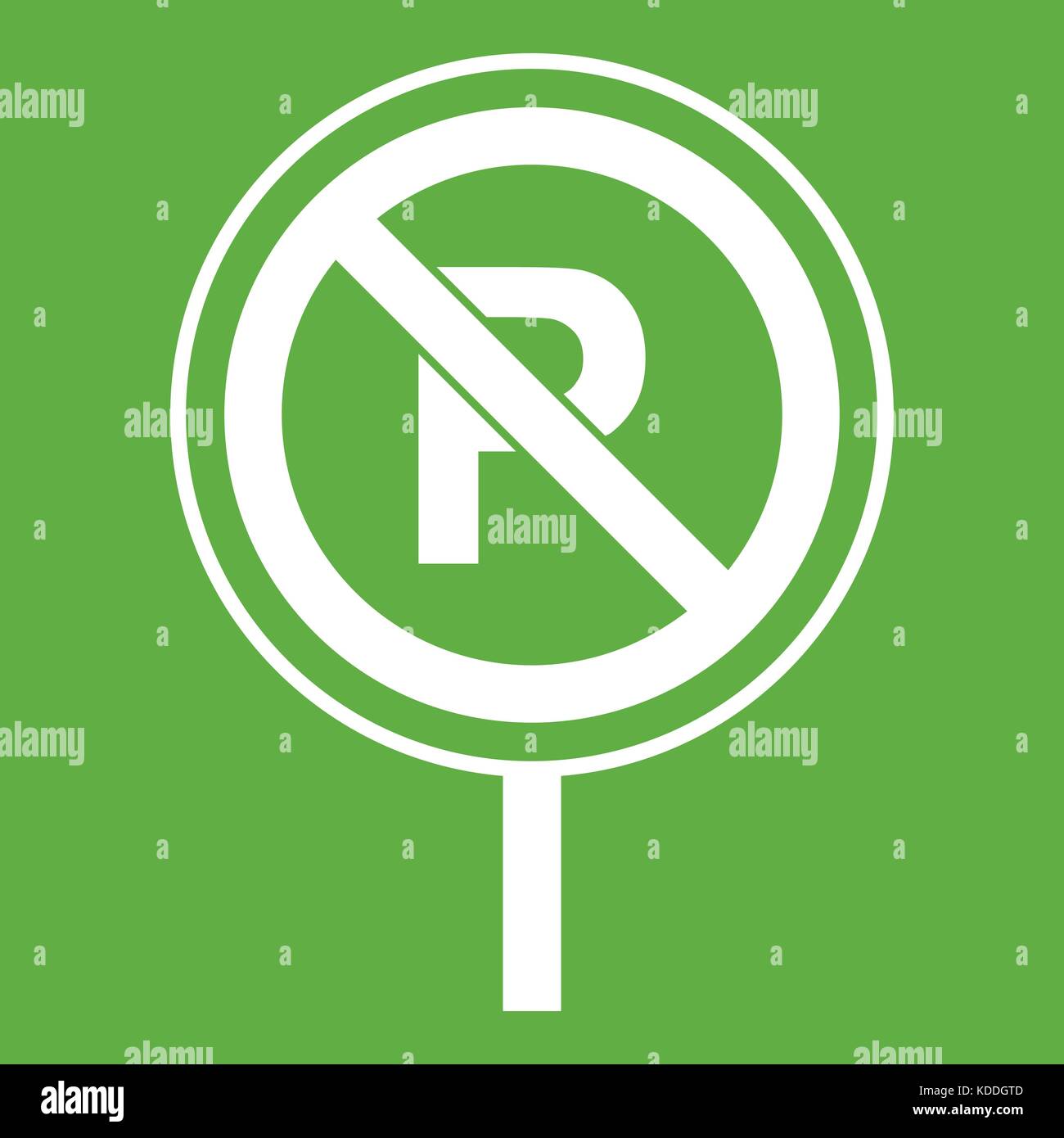 No parking sign icon green Stock Vector Image & Art - Alamy