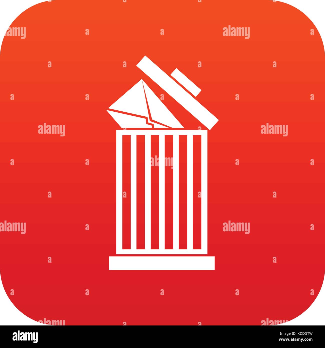 Envelope in trash bin icon digital red Stock Vector Image & Art Alamy