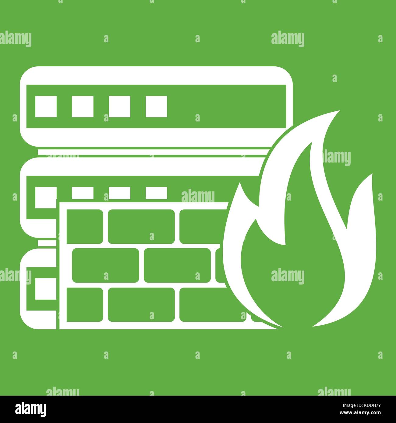 Database and firewall icon green Stock Vector Image & Art - Alamy
