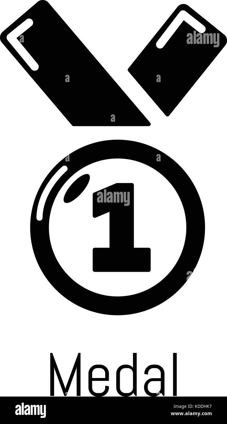 Medal icon, simple black style Stock Vector Image & Art - Alamy