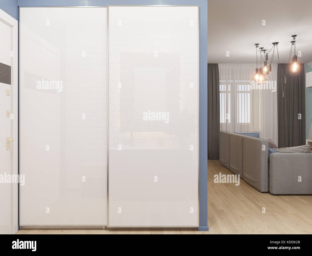3d Illustration Of The Interior Design Of An Apartment In
