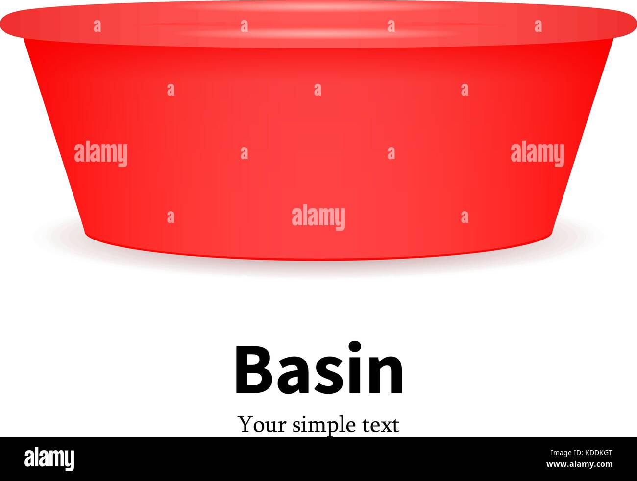 Vector plastic basin for washing dishes clothes Stock Vector Image