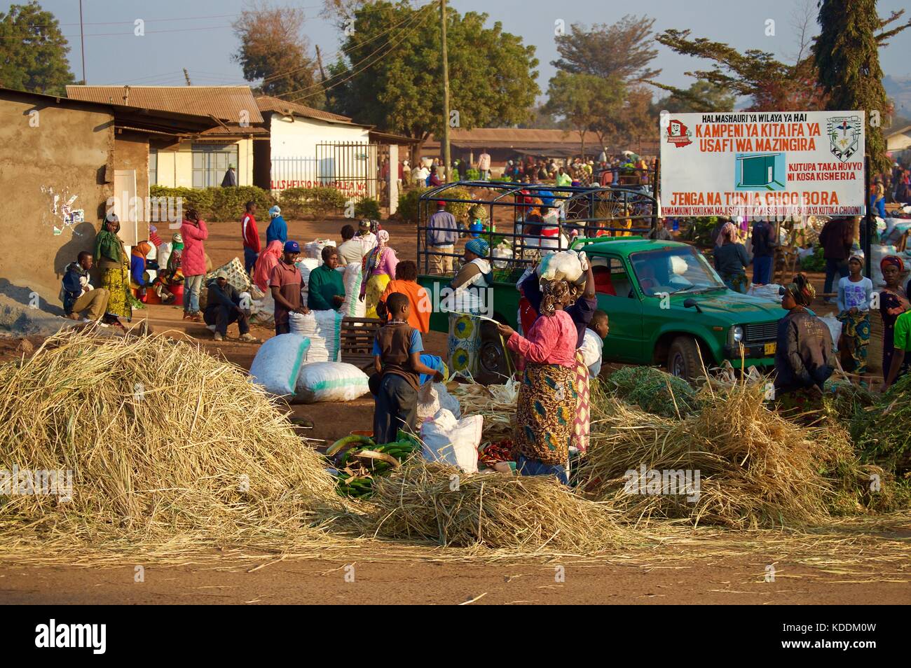 Marketplace In Moshi Tanzania Stock Photo Alamy