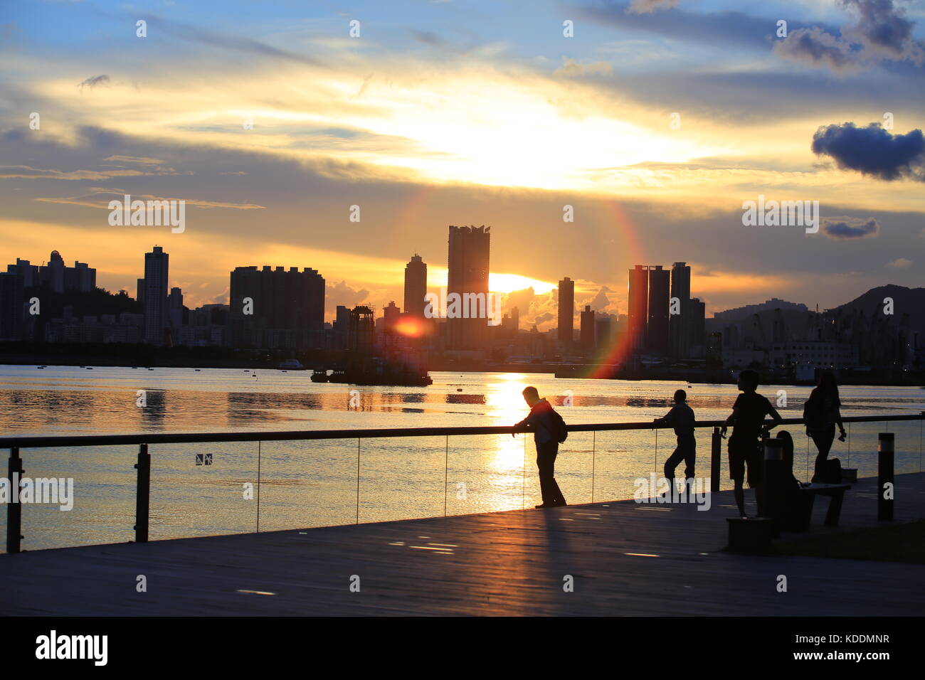 sunset of city in hong kong Stock Photo - Alamy