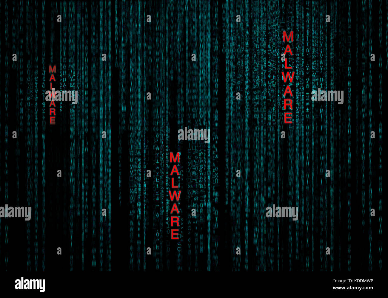 malware cyber background as concept of data security protection Stock ...