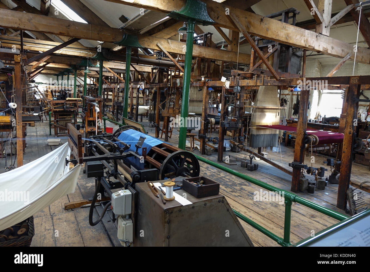 An old silk mill , left as if still used, in Macclesfield Stock Photo