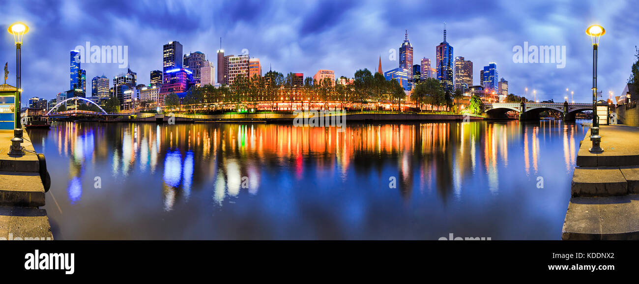 Melbourne City Night Stock Photos Melbourne City Night Stock