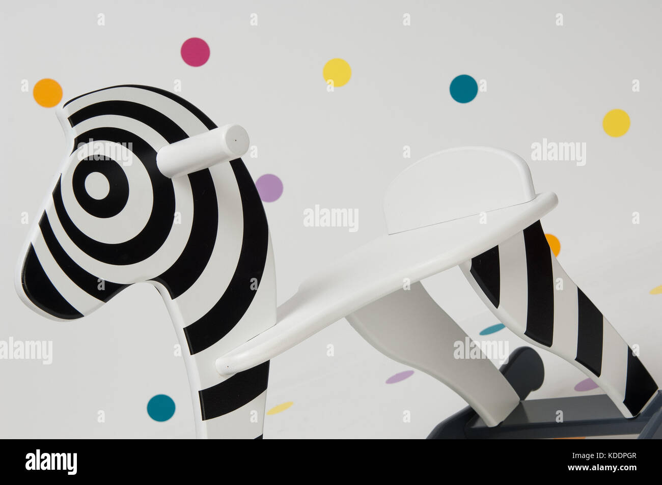 children's wooden toy zebra swing on white background Stock Photo Alamy