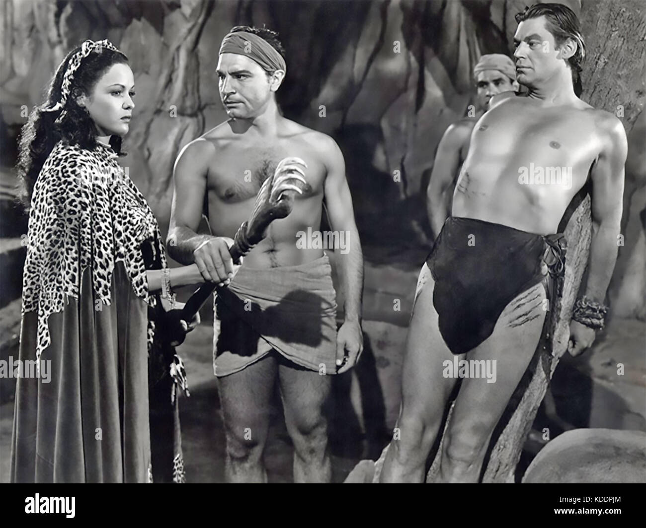 TARZAN AND THE LEOPARD WOMAN 1946 Sol Lesser Productions film with Acquanetta and Johnny Weissmuller Stock Photo