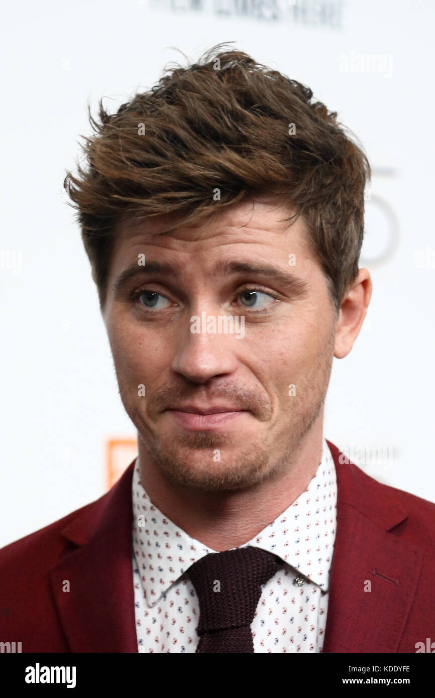 Actor Garrett Hedlund attends the 'Mudbound' premiere at Alice Tully Hall at Lincoln Center during the 55th New York Film Festival on October 12, 2017 in New York, NY, USA. Credit: AKPhoto/Alamy Live News Stock Photo
