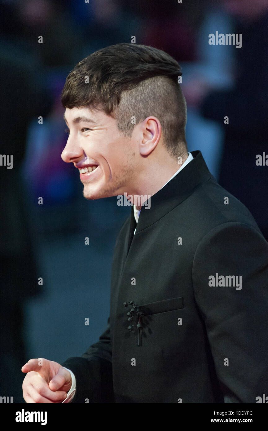 London, UK. 12th October 2017. Barry Keoghan arrives for the UK film premiere of 'The Killing of a Sacred Deer' at Odeon Leicester Square during the 61st BFI London Film Festival. Credit: Wiktor Szymanowicz/Alamy Live News Stock Photo