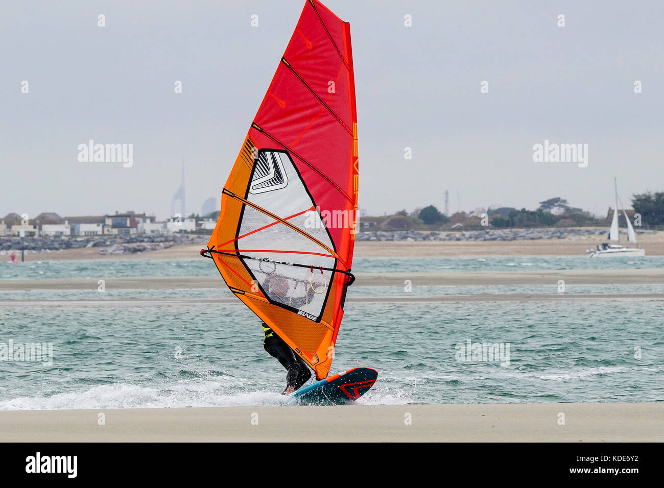 West Strand, West Wittering. 13th October 2017. Low pressure weather