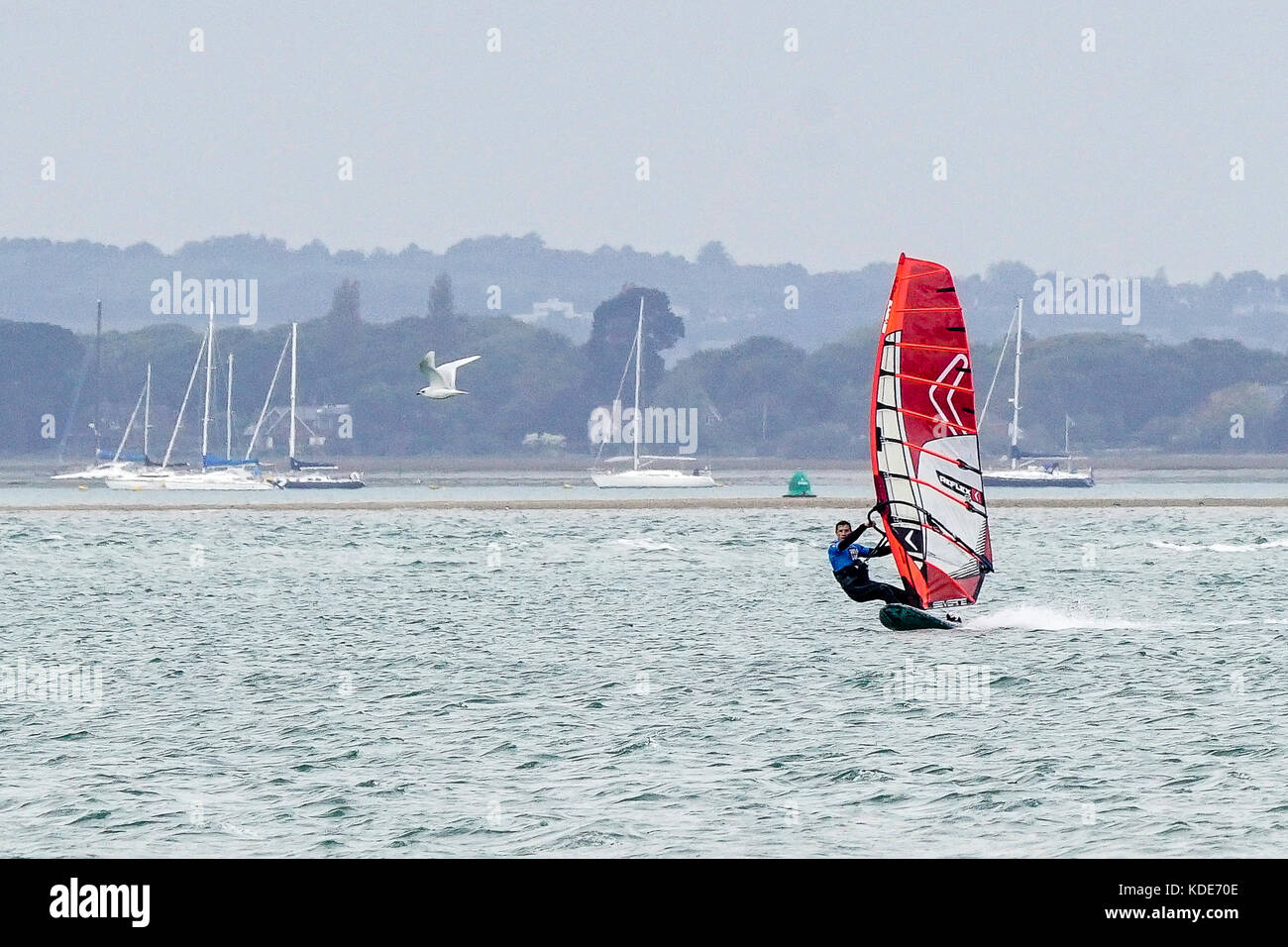 West Strand, West Wittering. 13th October 2017. Low pressure weather