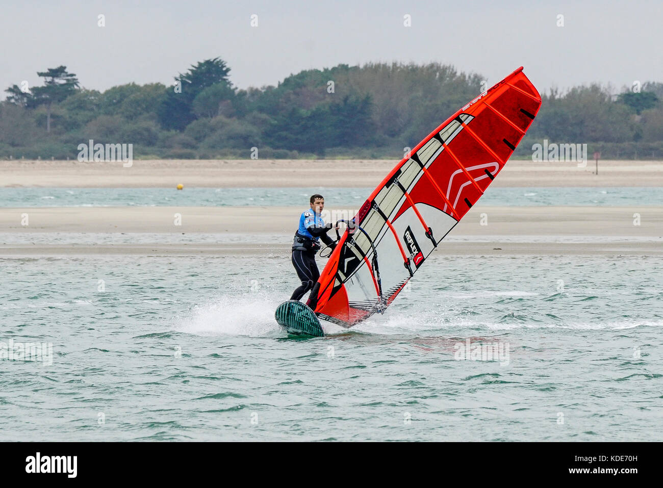West Strand, West Wittering. 13th October 2017. Low pressure weather