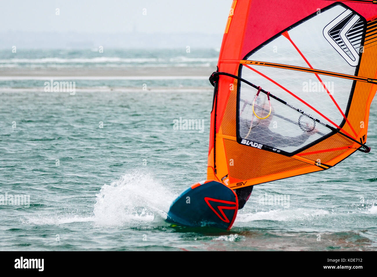 West Strand, West Wittering. 13th October 2017. Low pressure weather
