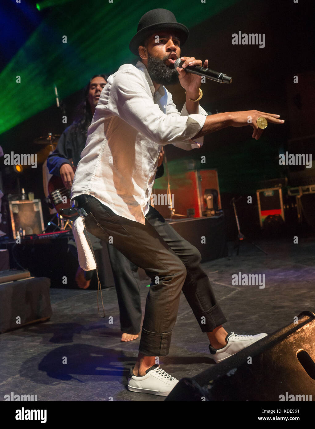 Detroit, MI, USA. 4th Oct, 2017. PUMA PTAH and ASHISH VYAS of Thievery  Corporation perform at The Fillmore in Detroit, MI. Credit: Alexis  Simpson/ZUMA Wire/Alamy Live News Stock Photo - Alamy