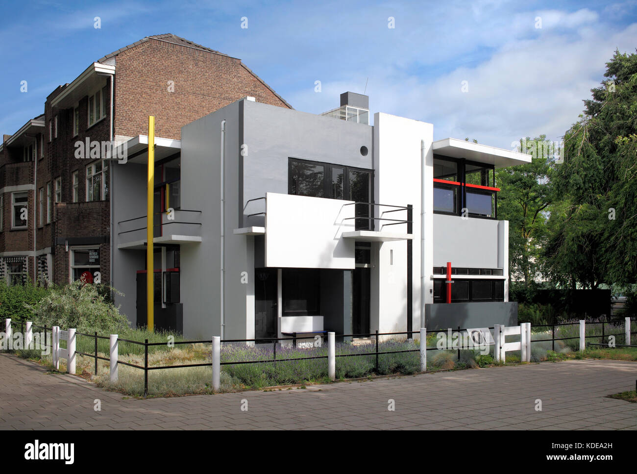 The Schroeder House, Utrecht, The Netherlands. Designed by Gerrit Thomas Rietveld. Pioneering modern architecture - built in 1924. Stock Photo