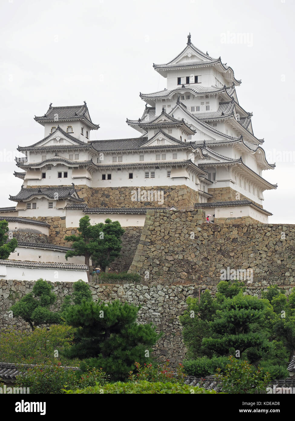 View of Himeji Castle in Japan Stock Photo