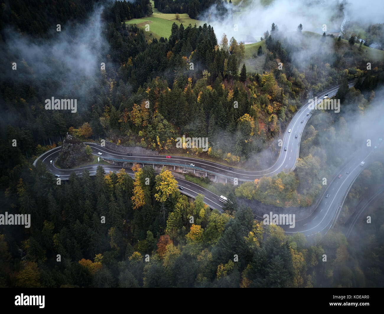 Drone flying through mist hi-res stock photography and images - Alamy
