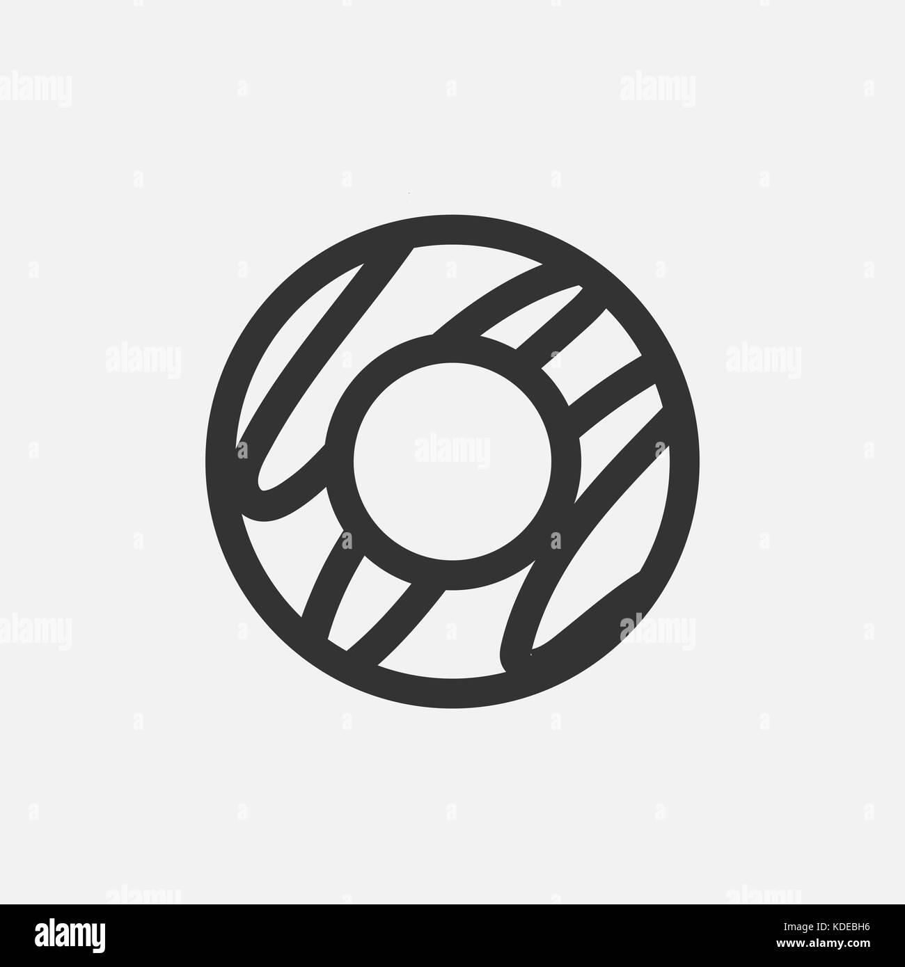 Sugar donut Vector illustration icon symbol Stock Photo