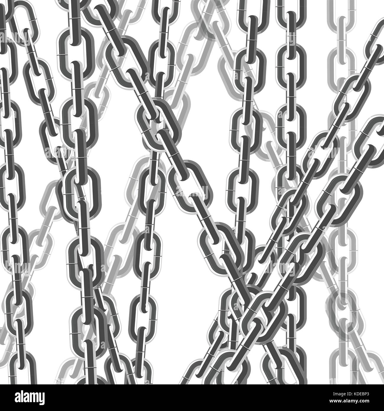 Intersection of chain lines vertical chain background Stock Vector