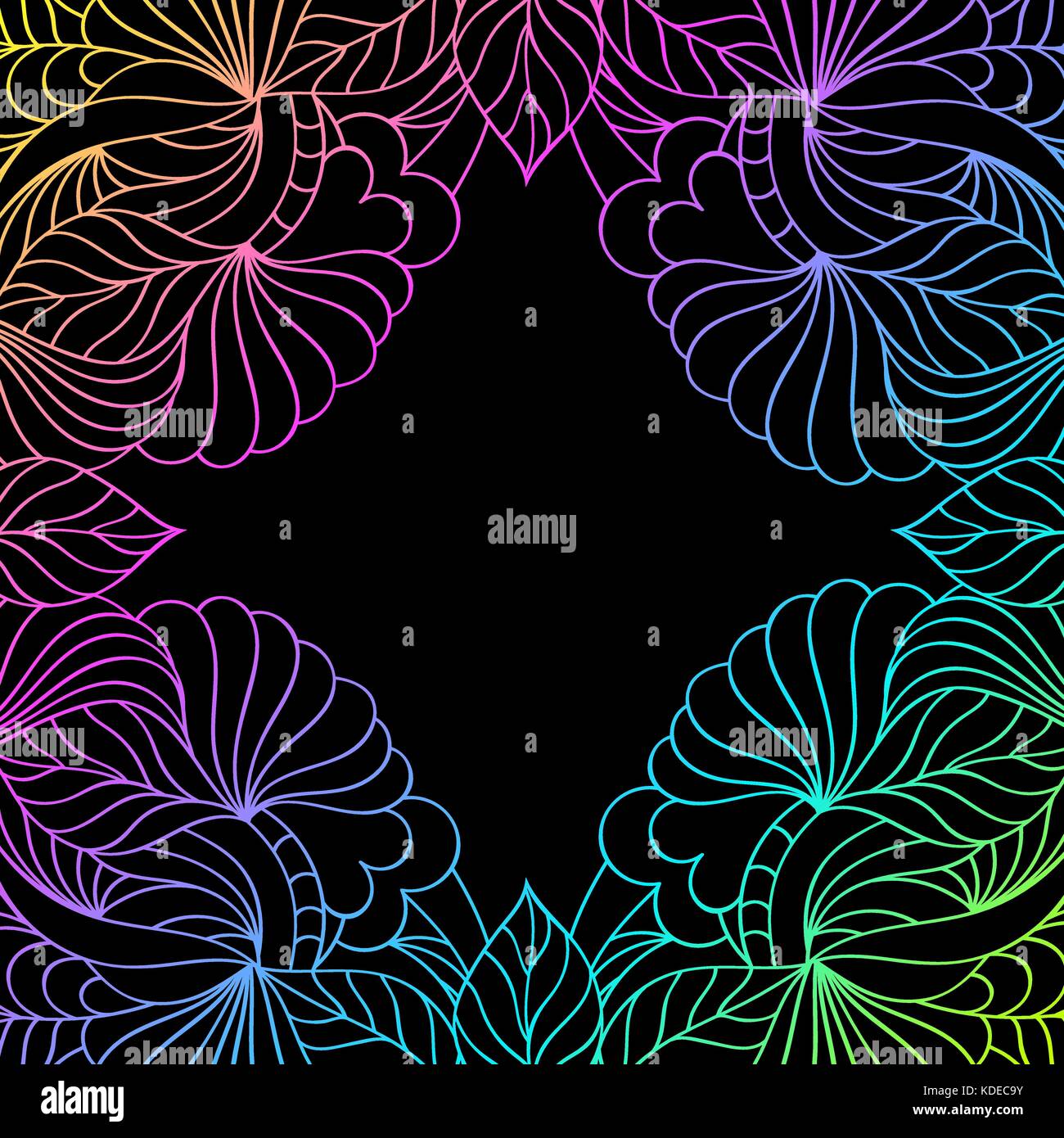 hand drawn floral frame Stock Vector Image & Art - Alamy