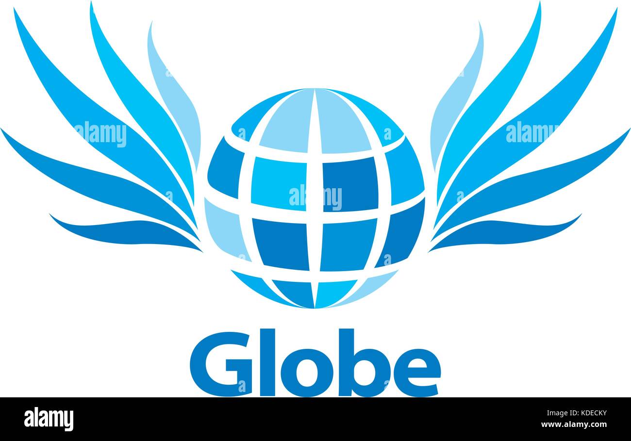 Globe logo blue world map Stock Vector Images - Alamy