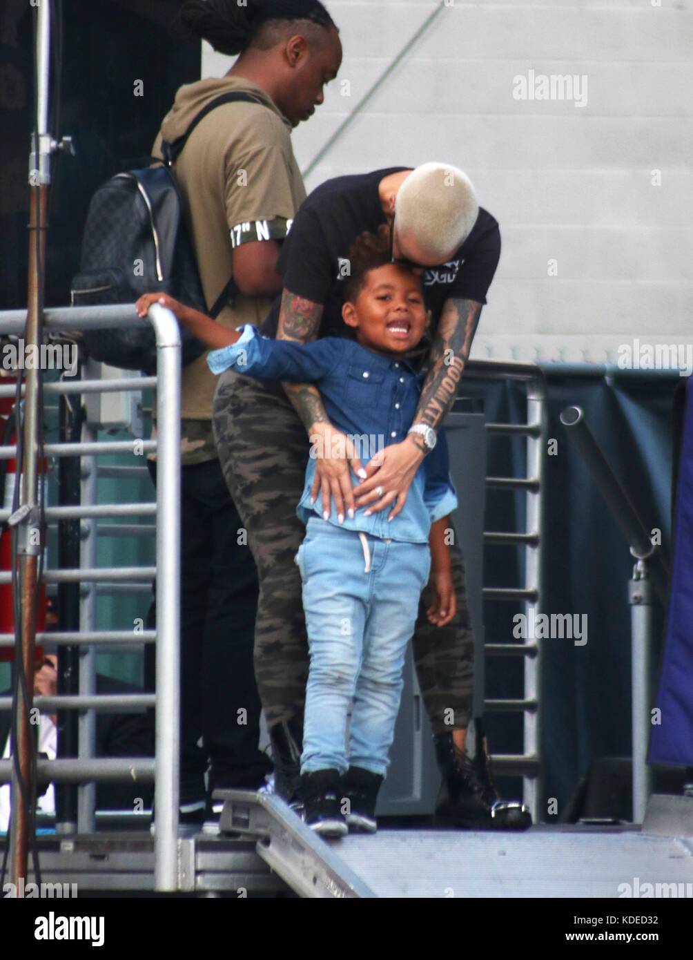 Amber Rose and her son visit to watch 21 Savage performing on 'Jimmy Kimmel  Live!' at the El Capitan Entertainment Centre in Los Angeles, California.  Featuring: Amber Rose, Sebastian Taylor Thomaz Where