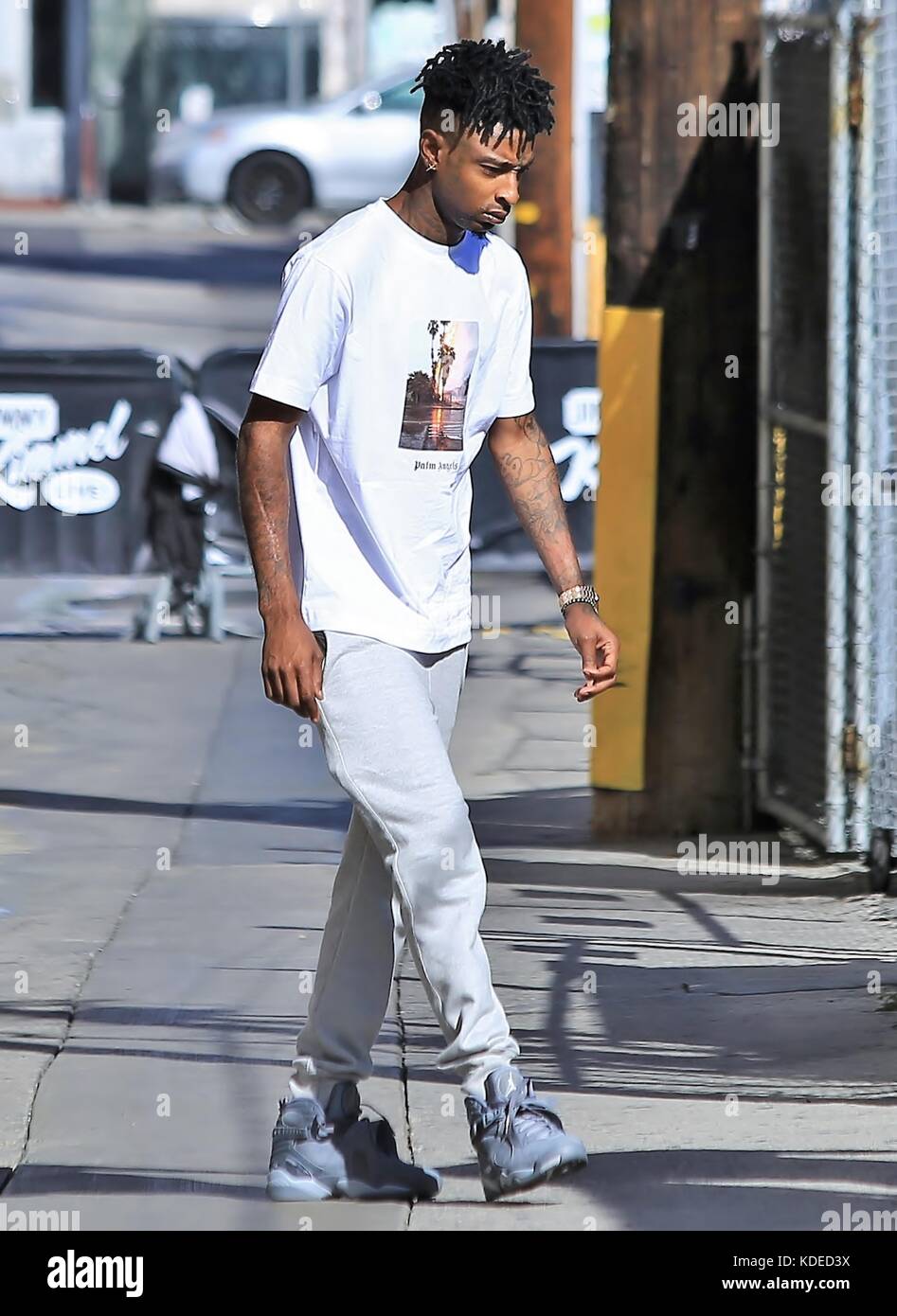 Celebrities outside the 'Jimmy Kimmel Live!' Featuring: 21 Savage Where: Los Angeles, California, United States When: 11 Sep 2017 Credit: WENN.com Stock Photo -