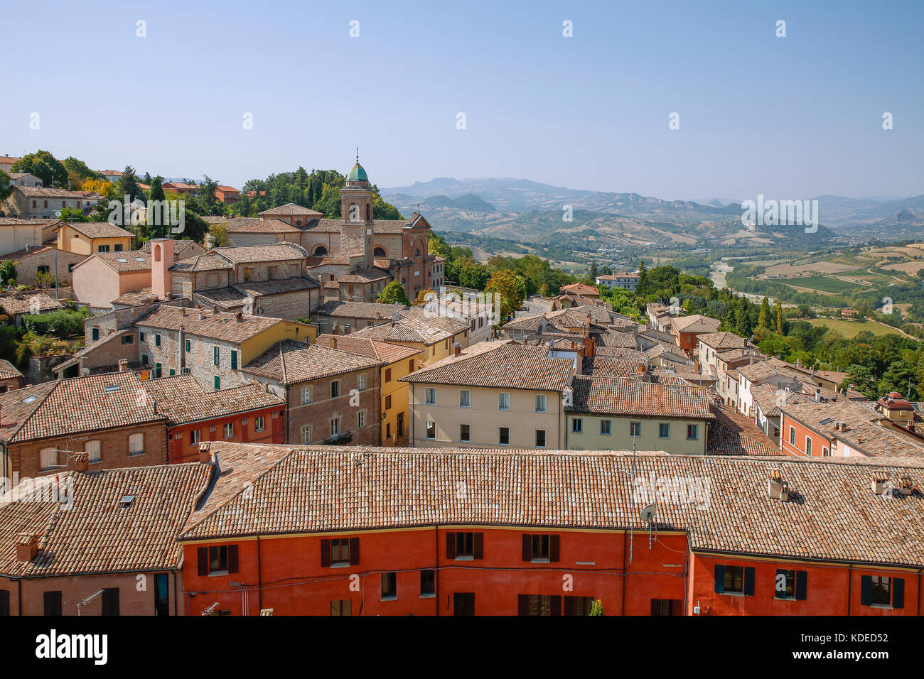 Italy Emilia Romagna Verucchio: View from malatestian Fortress Stock ...