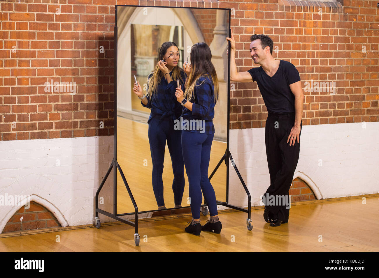 Joe McFadden and Katya Jones at a studio in London during rehearsals for BBC's Strictly Come Dancing. Stock Photo