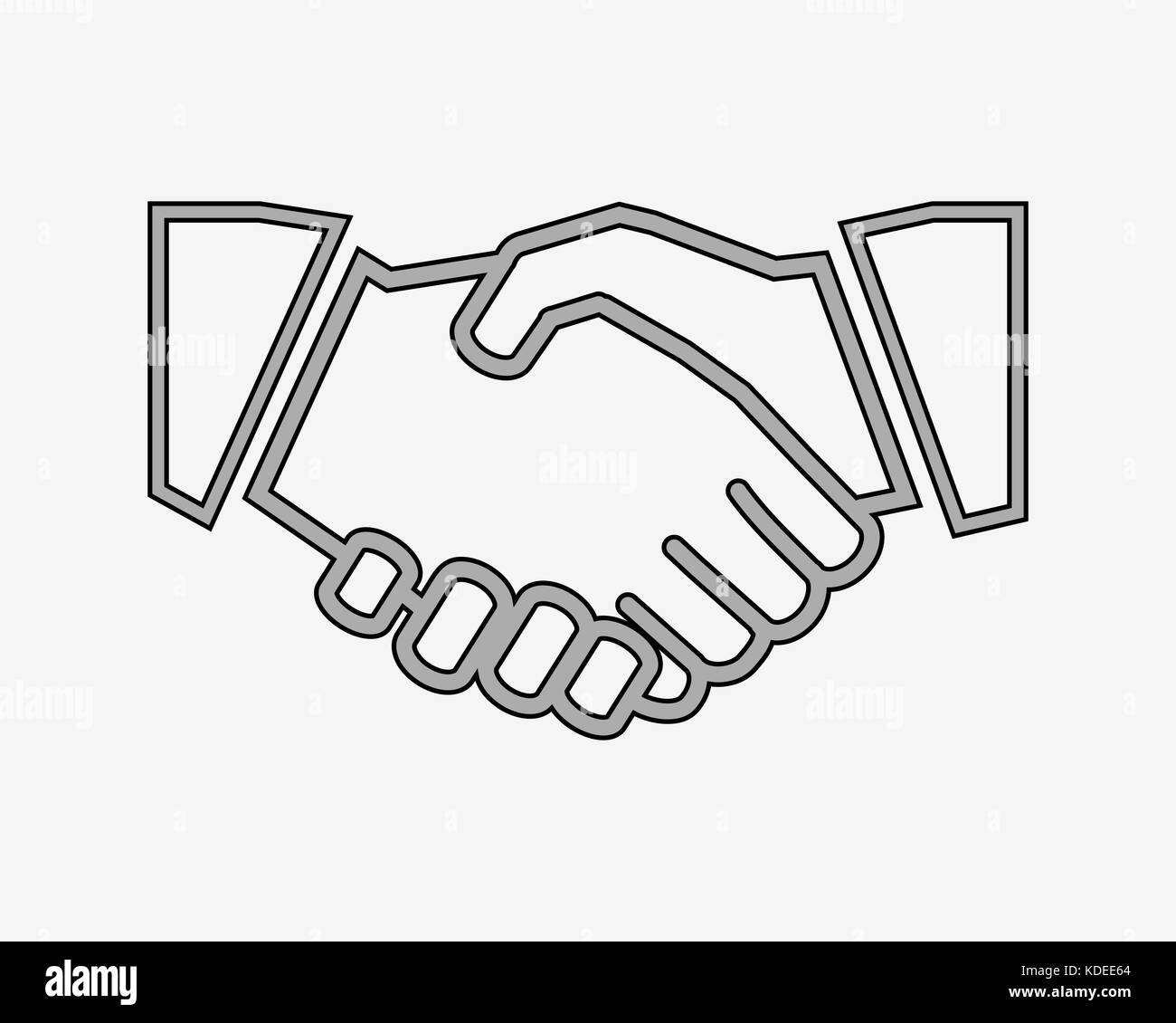 Business handshake solid icon, contract and agreement, vector graphics Stock Photo