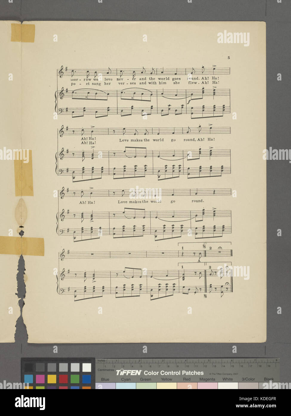 Love makes the world go round (NYPL Hades 464191 1708720) Stock Photo