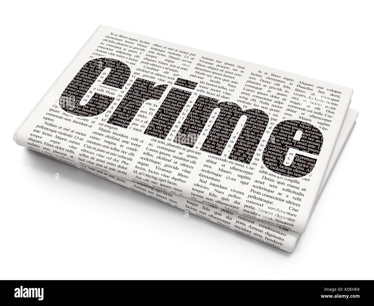 Safety concept: Crime on Newspaper background Stock Photo