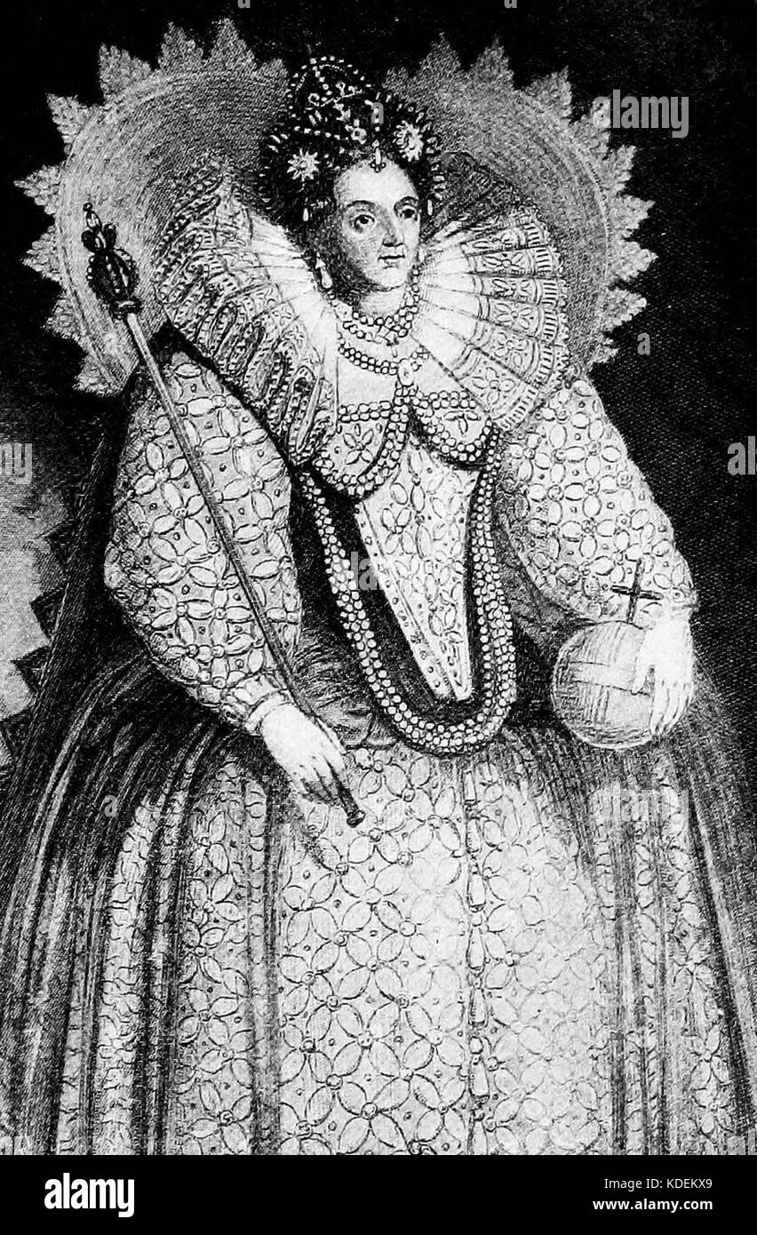 Illustrative of the large Farthingale Elizabethan People (book Stock