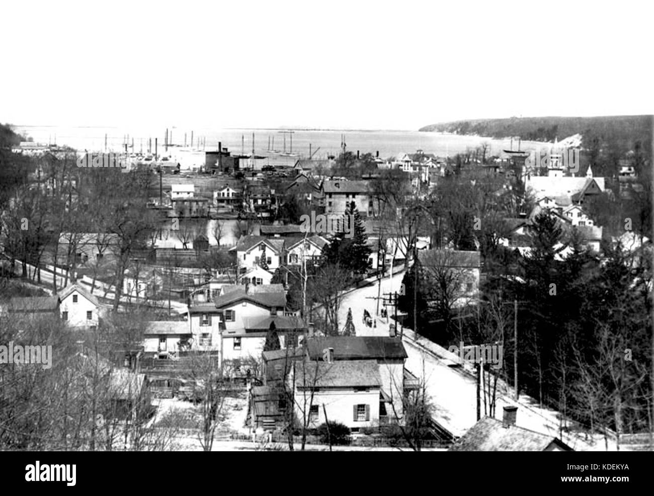 Port Jefferson in 1906 by Arthur S. Green Stock Photo Alamy