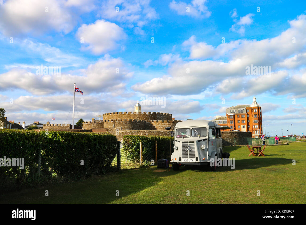 Deal Castle on a sunny October Day Stock Photo