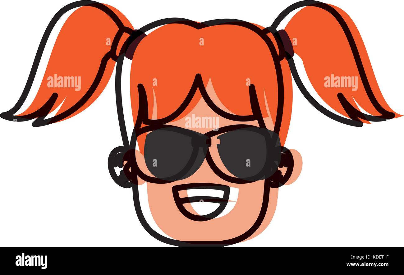 Girl with sunglasses Stock Vector Image & Art Alamy