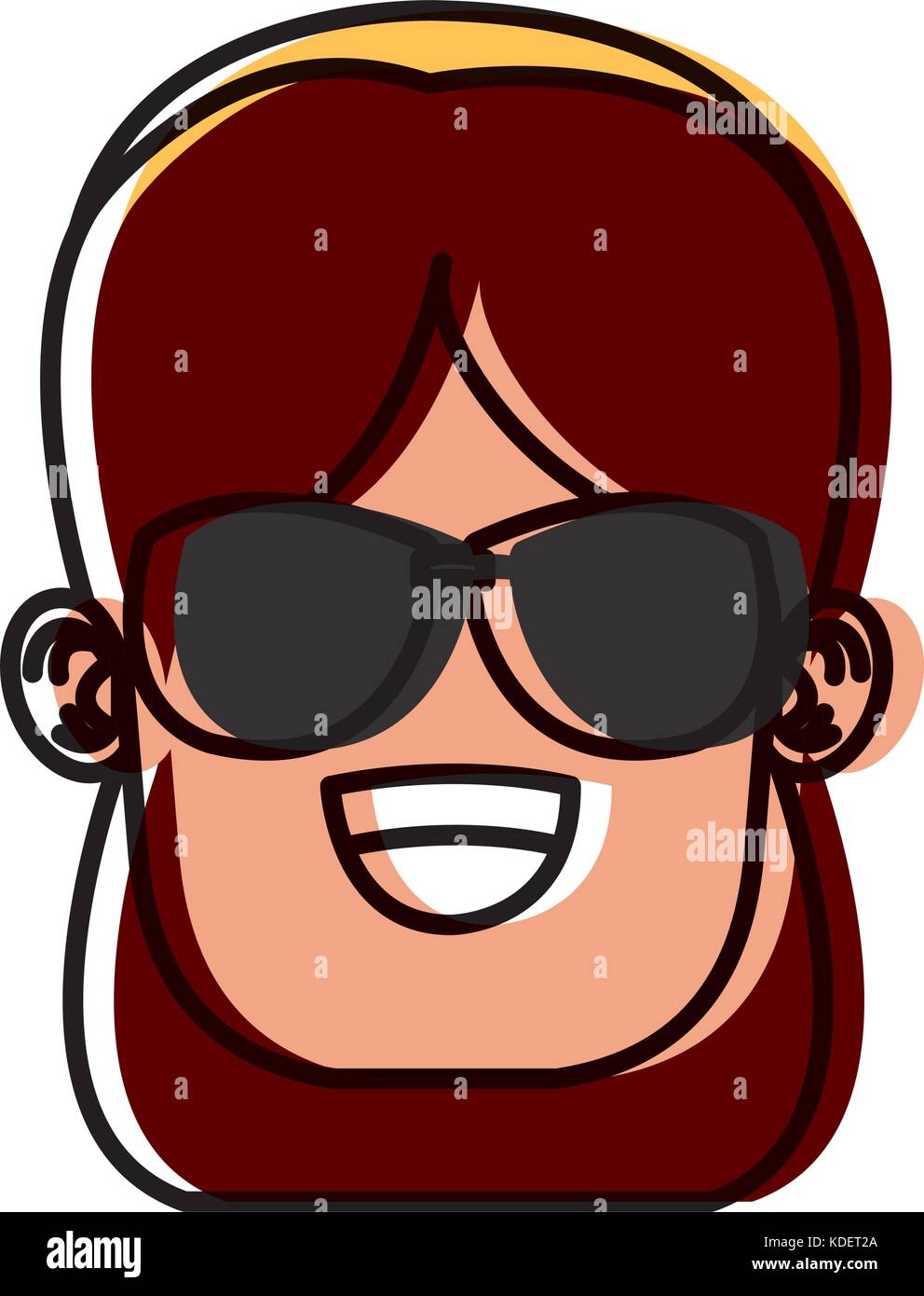 Girl with sunglasses Stock Vector Image & Art Alamy
