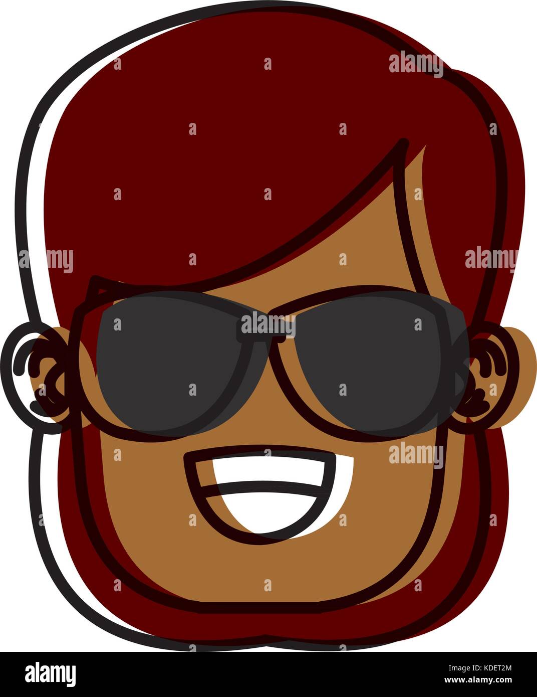 Girl with sunglasses Stock Vector Image & Art Alamy