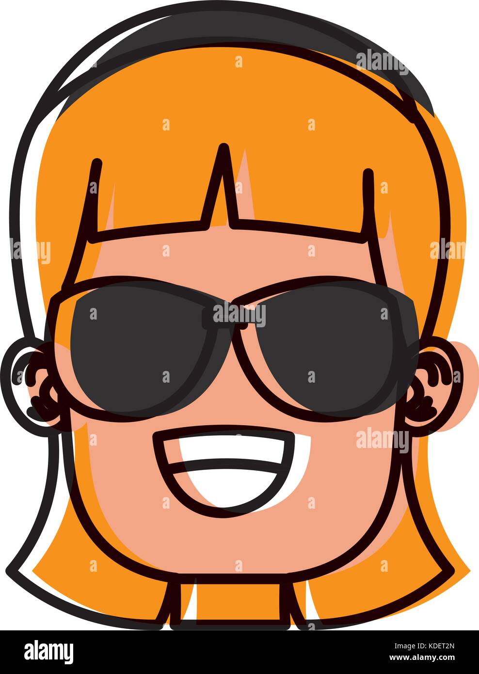 Girl with sunglasses Stock Vector Image & Art Alamy